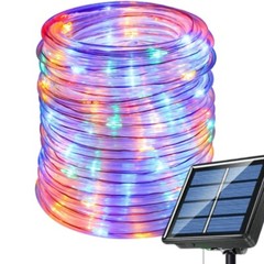 Led Solar Powered Rope Fairy String Strip Lights Waterproof For Outdoor Garden