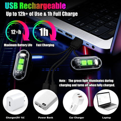 Wireless LED Lights for Car, High-Brightness Wireless Rock Lights with 8 Colors