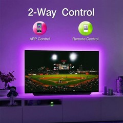 20ft Smart LED Strip Lights for Gaming & TV with App Control and Timer Functions