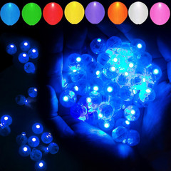 50pcs Blue LED Balloon Light, Round LED Ball Lamp Tiny Led Lighting Decoratio…