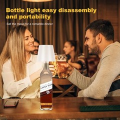 Wireless Bottle Lamp,2025 New 3 Color Rechargeable Wine Bottle Lights Bars