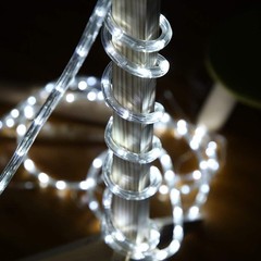 50ft 360 LED Waterproof Rope Lights, 110V Connectable Indoor Outdoor White Le…