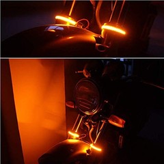 2Pcs 6in 3528 PVC Amber Led Strip 36LED Motorcycle Turn Signal Light Tail