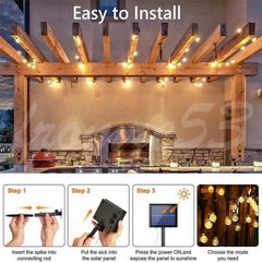 8 Modes 50 LED Solar Light Outdoor Garden Party Waterproof Ball String Lights