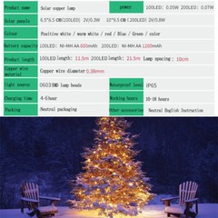 Fairy String Lights 200 LED Christmas Tree Wedding Xmas Party Decor Outdoor USA