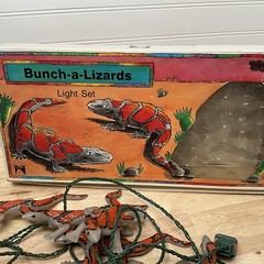VTG 10pc Primal Lite Bunch A Lizards String Light Plastic Molded Covers 4″ Works