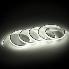 1M 12W Adhesive LED COB Strip Light 110V 120V Cold White 6000K 3.28 FT Flexib…