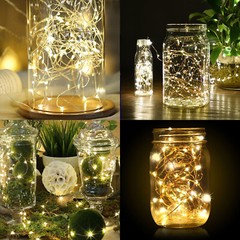 6PCS 20 LEDs Copper Wire String Fairy Lights Battery Operated Mini LED 6.6ft