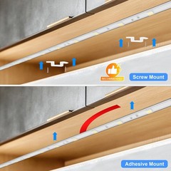 Under Cabinet Strip Lighting 24in Ultra Bright 6000K Cool White 110V-120V Wired