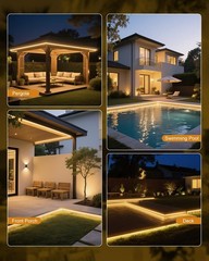 Aclorol 100′ 120V COB Outdoor LED Strip Lights Waterproof IP68 AC 110V High Volt