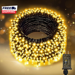 200 LED Christmas Connectable String Lights Outdoor Waterproof Warm White Fairy