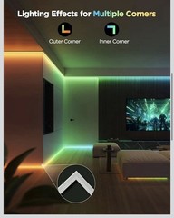 Govee RGBIC LED Strip Lights 32.8ft w Covers Smart Lights with APP Control H61B6