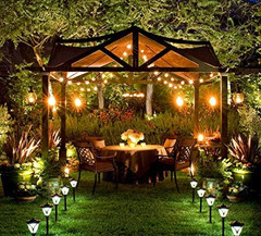 LED Solar String Lights Outdoor 18Ft Waterproof Hanging Lights with 12 Shatterpr