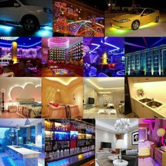 5M 300 LED Strip Lights 3528 5050 SMD RGB Ribbon Tape Roll Waterproof DC 12V