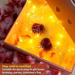 6 Pack Fairy Lights Battery Operated 7ft 20LED Warm White Mason Jar Lights