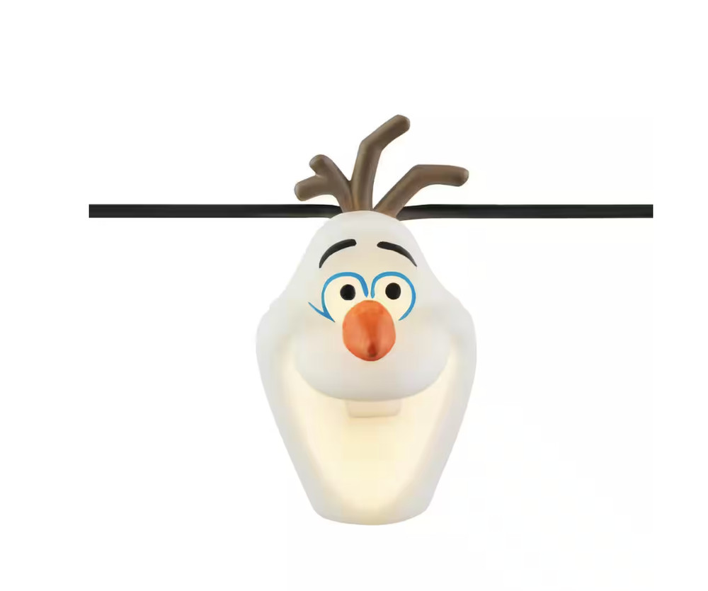 7 ft. Musical Olaf Face Battery-Operated Lights (1-set)