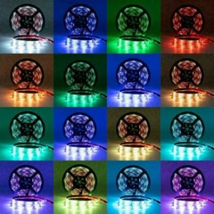 Waterproof 5050 RGB LED SMD Strip Light Remote Fairy Lights Room TV Party Bar