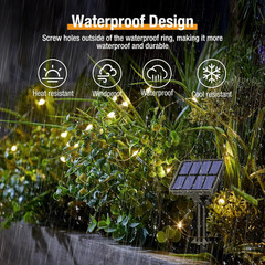4 Pack Solar String Lights Outdoor – Total 132FT 320LED Solar Fairy Lights outsi