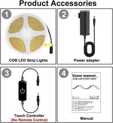 Super Bright Warm White COB LED Strip – Kitchen Illumination