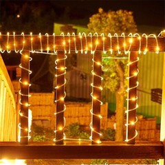 39FT Solar Rope Lights Outdoor Waterproof LED PVC Tube Fairy String Light Garden