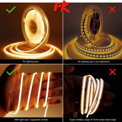 12V LED Strip COB Light 2.7mm Cuttable Tape Light Flexible Bandlight