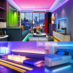 Trendy multicolor, bluetooth, led lights for room, 5m-20m flexible strips