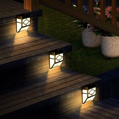 4Pack LED Solar Fence Light Outdoor Garden Deck Wall Decor Lamp 8 Lighting Color