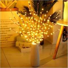 4 Pack Lighted Willow Branches 30IN 80 LED Battery Operated Tree Branch Decor