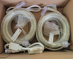 Two Packs Areful LED Rope Lights, 33ft Red Lights with Clear PVC Jacket