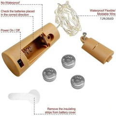 LED Wine Bottle Cork String Lights 2M Copper Wire Holiday Fairy Lights Original