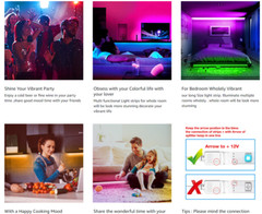100ft LED Strip Lights 50ft 32ft Music Bluetooth APP Remote 5050 RGB Room Lights