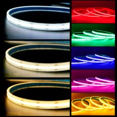 16.4ft 384LEDs/m Waterproof COB LED Strip Lights IP68 Outdoor Boat Cars Lighting