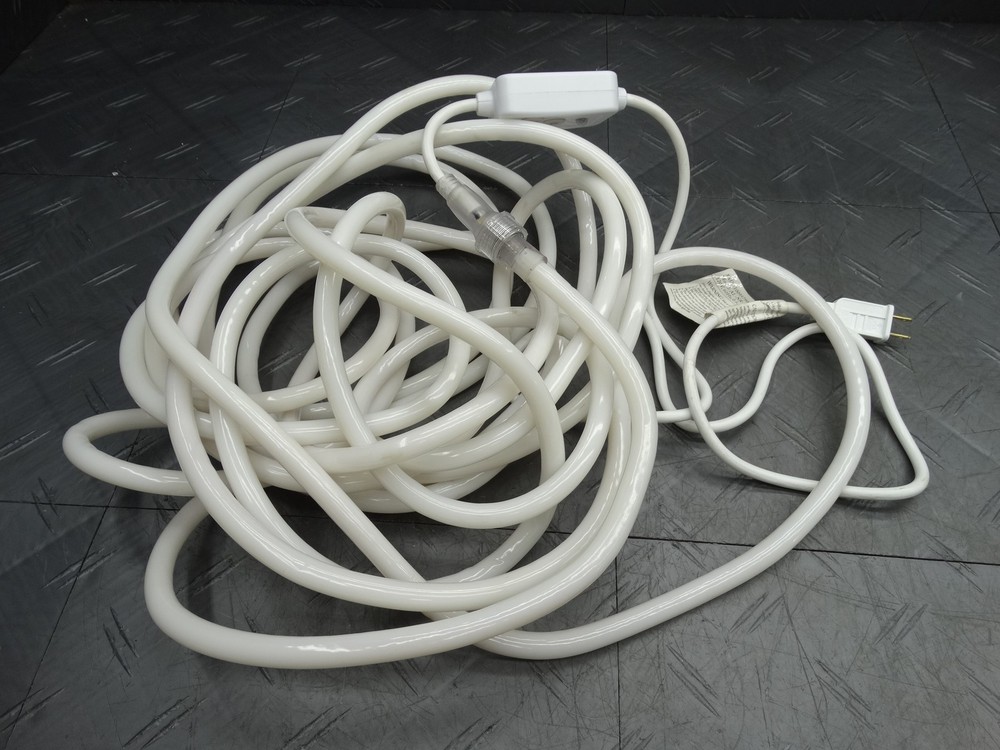 EcoSmart 32.8 ft. Plug-In White LED 360° Outdoor Dimmable Linkable Rope Light