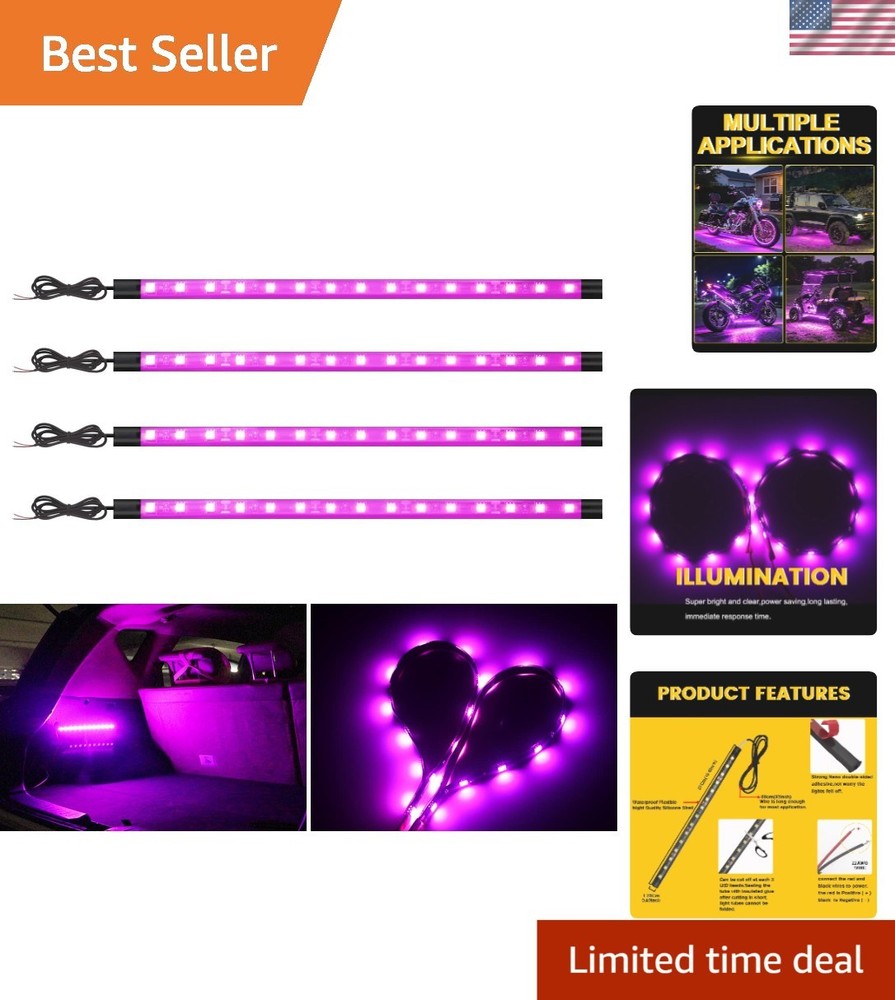 Universal Fit 27CM Waterproof LED Strip Lights for Cars, Trucks & Motorcycles