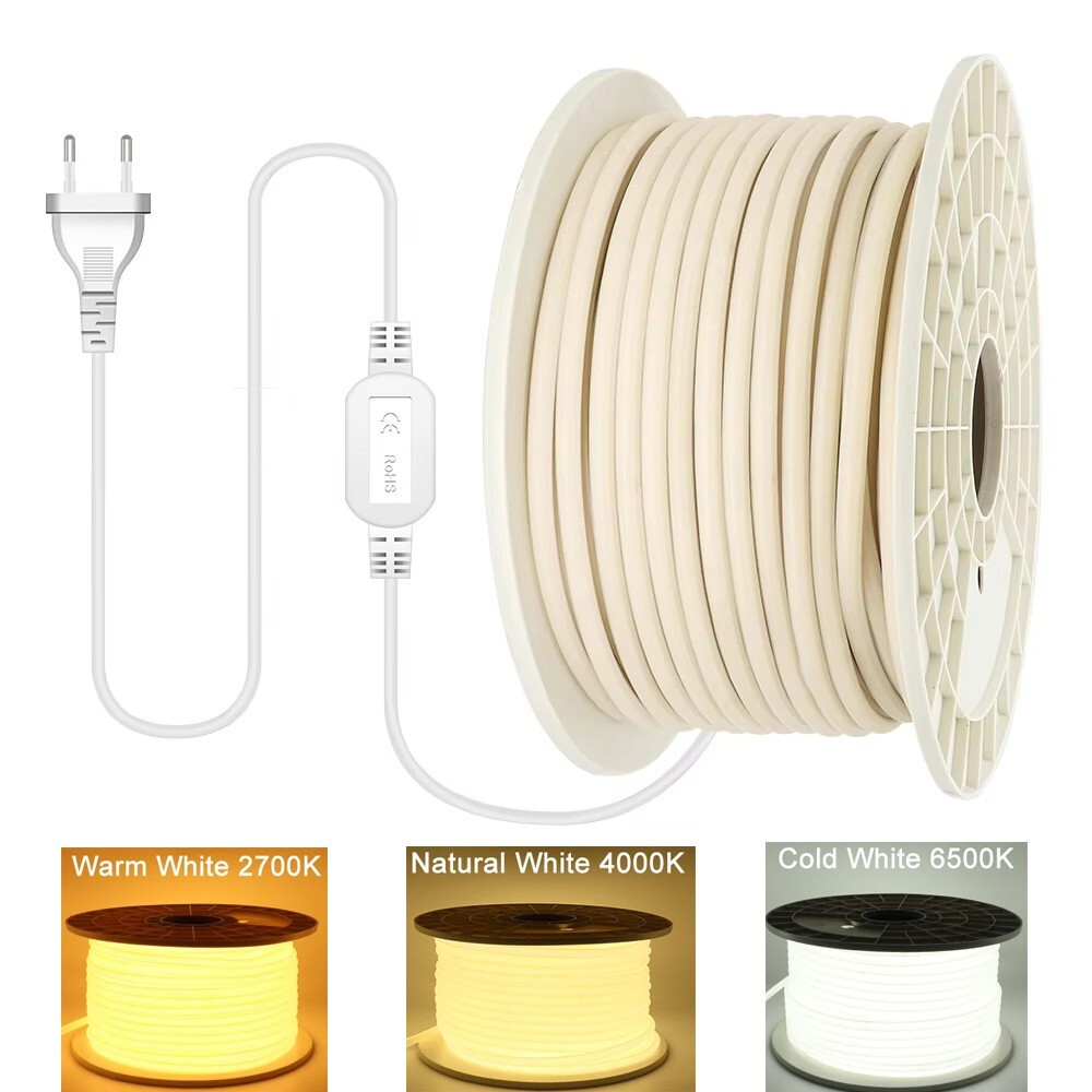 110V COB LED Strip Lights Flexible Cuttable High Density For Home Office Decor