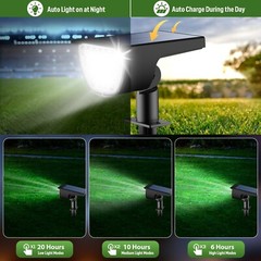 Solar Lights Outdoor Waterproof IP65, 76 LED 3 Lighting Modes Solar Spot Ligh…