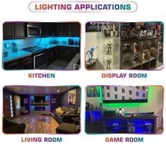 Lvyinyin Rgbww Led Closet Light Hutch Bookshelf Showcase Display Lighting Multi