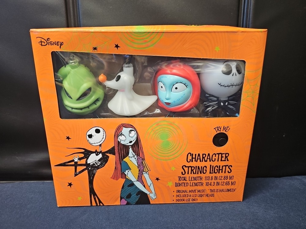 Halloween Nightmare Before Christmas Character Head String Lights Sally Jack NEW
