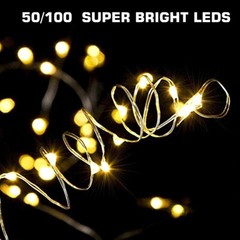50-100 LEDs Battery Operated Mini LED Copper Wire String Fairy Lights W/ Remote