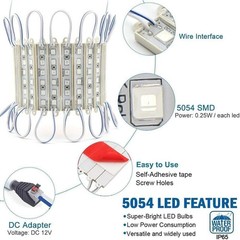 Blue 20-400pcs 5050 5054 SMD LED Module Light Storefront Window Letter Sign Lamp