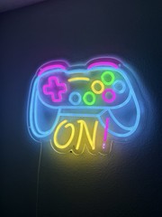 USB Powered LED Neon Rope/Wire Game Controller Sign, Color Changing, Remote