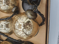 Restoration Hardware Handblown Glass Gold Globe String Lights 2.5″ Round