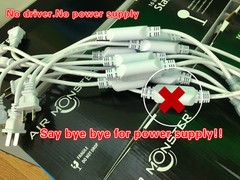 New Patent 110V 2835-120 Waterproof IP68 strip light No power supply needed! 65K