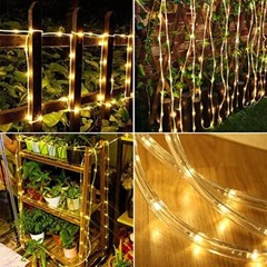 Solar Rope Light Waterproof IP65 39FT 100LEDs Outdoor LED 100 LED Warm White
