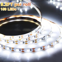 16.4FT Daylight White LED Strip Light with USB Plug+Battery Box Operated, 600…