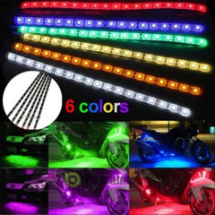 Lot Waterproof 12”/15 DC 12V Motor LED Strip Underbody Light For Car Motorcycle
