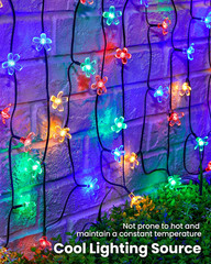60 LED Flower Solar String Lights Outdoor Waterproof Fairy Lights for Garden Yar