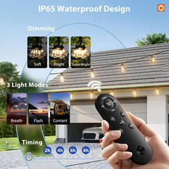 102FT(96FT+6) Solar String Lights Outdoor Waterproof with USB Port & Remote Cont