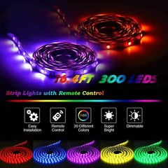 5M RGB 5050 Waterproof LED Strip light SMD 44 Key Remote 12V US Power Full Kit