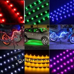 For Car Interior Exterior Self-Adhesive 12″ Waterproof Led Strip Light 15LED 12V